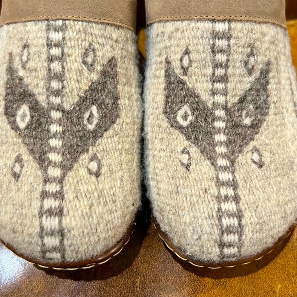 Born Wool Clog Mules with Leather Trim - Picture 3 of 4